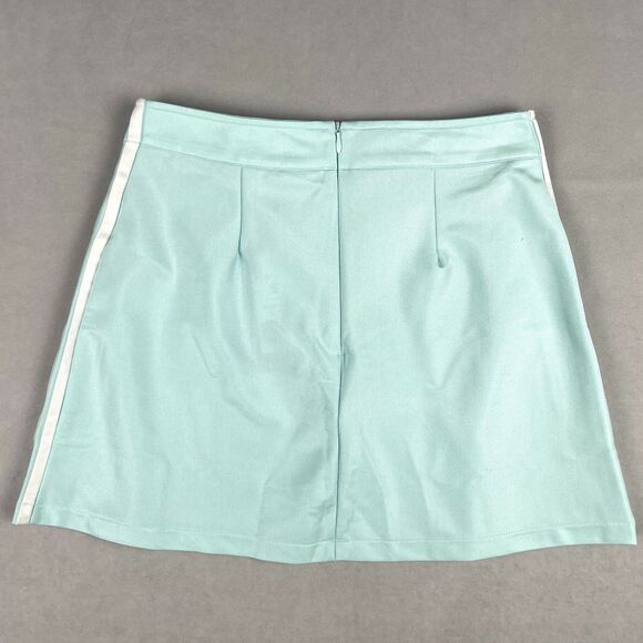 Adidas Originals 3S Mini Skirt Women Sz S Flash Aqua Mint Blue JP3653 Athleisure - Picture 2 of 8